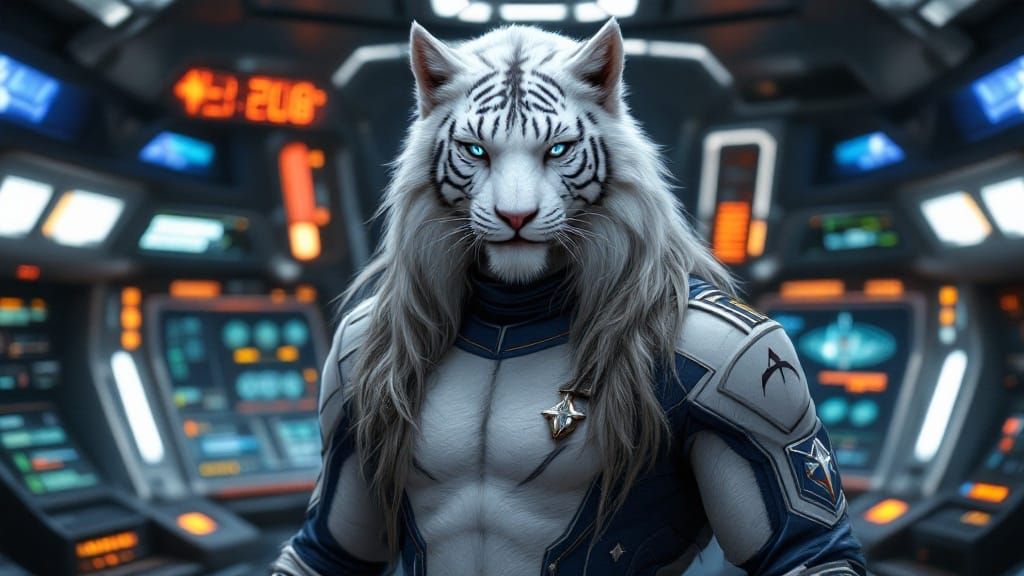 Starfleet Commander Nerikull Murakami in Futuristic Combat A...