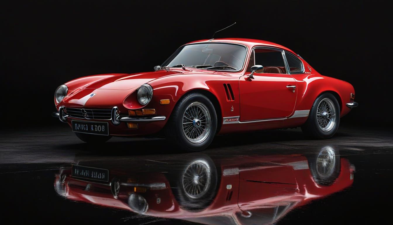 1972 Alpine A110 Sports Car in Ruby Red, Caravaggio Style