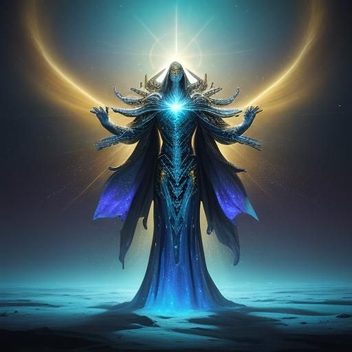 Radiant Being in Mystical World: Cinematic Still