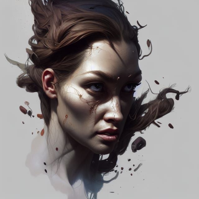 Detailed Hybrid Portrait in Dynamic Lighting