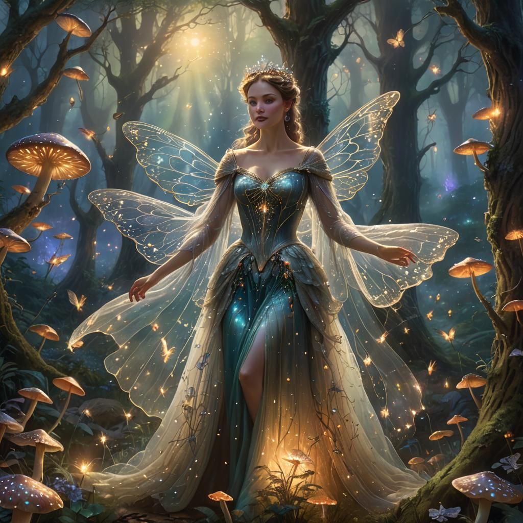 Ethereal Fairy Queen in Mystical Forest