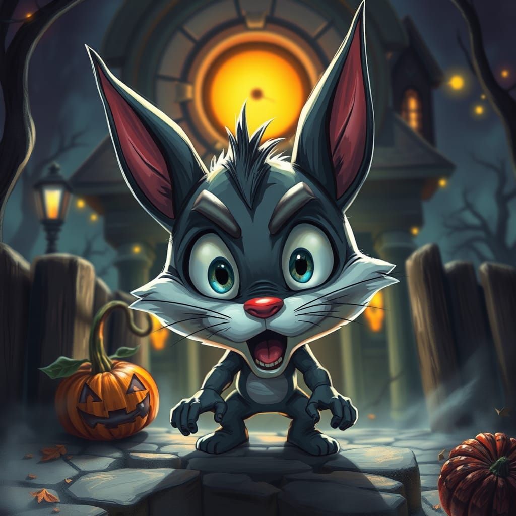 Chibi Taz Halloween Digital Painting