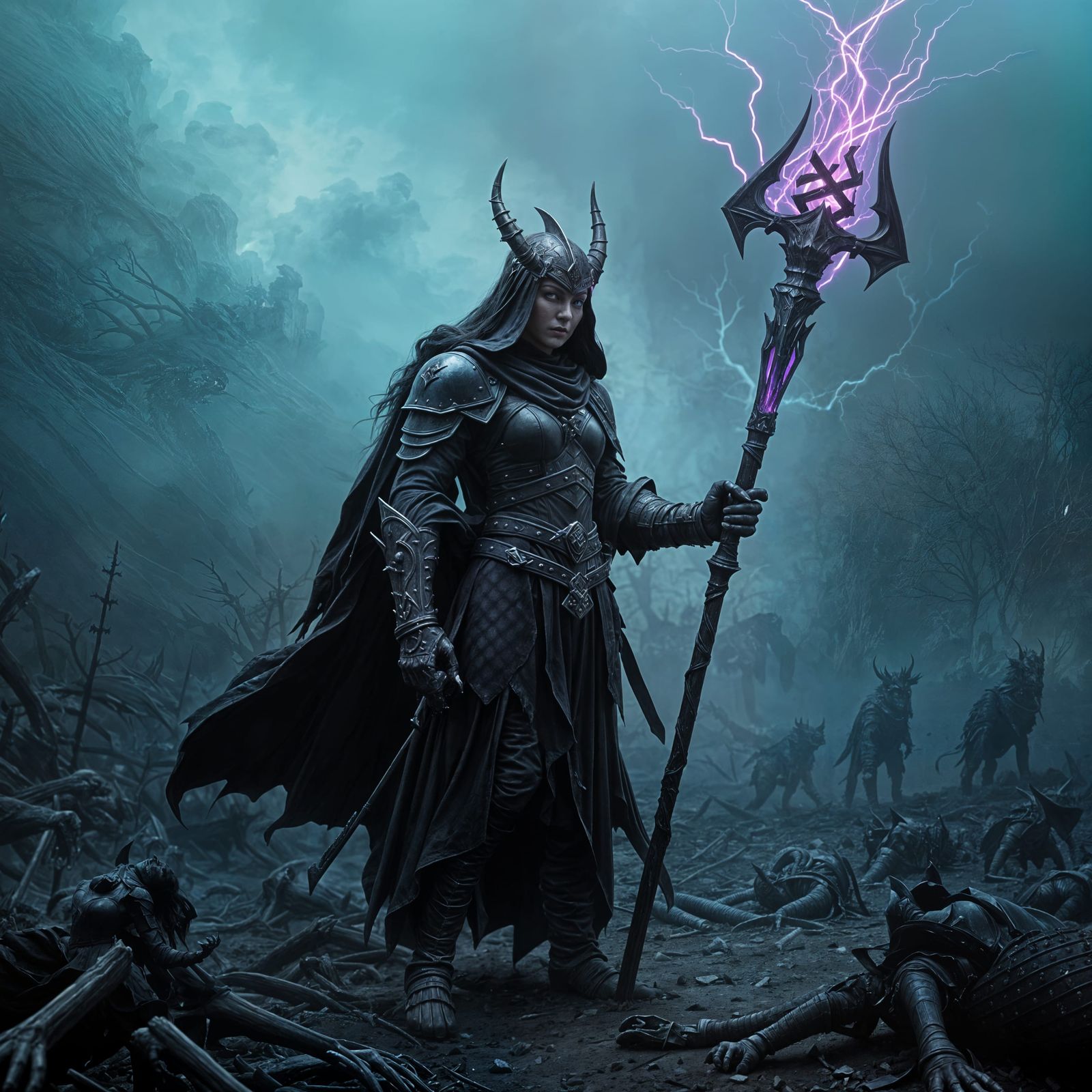 Dark Magic Knight on Desolate Battlefield