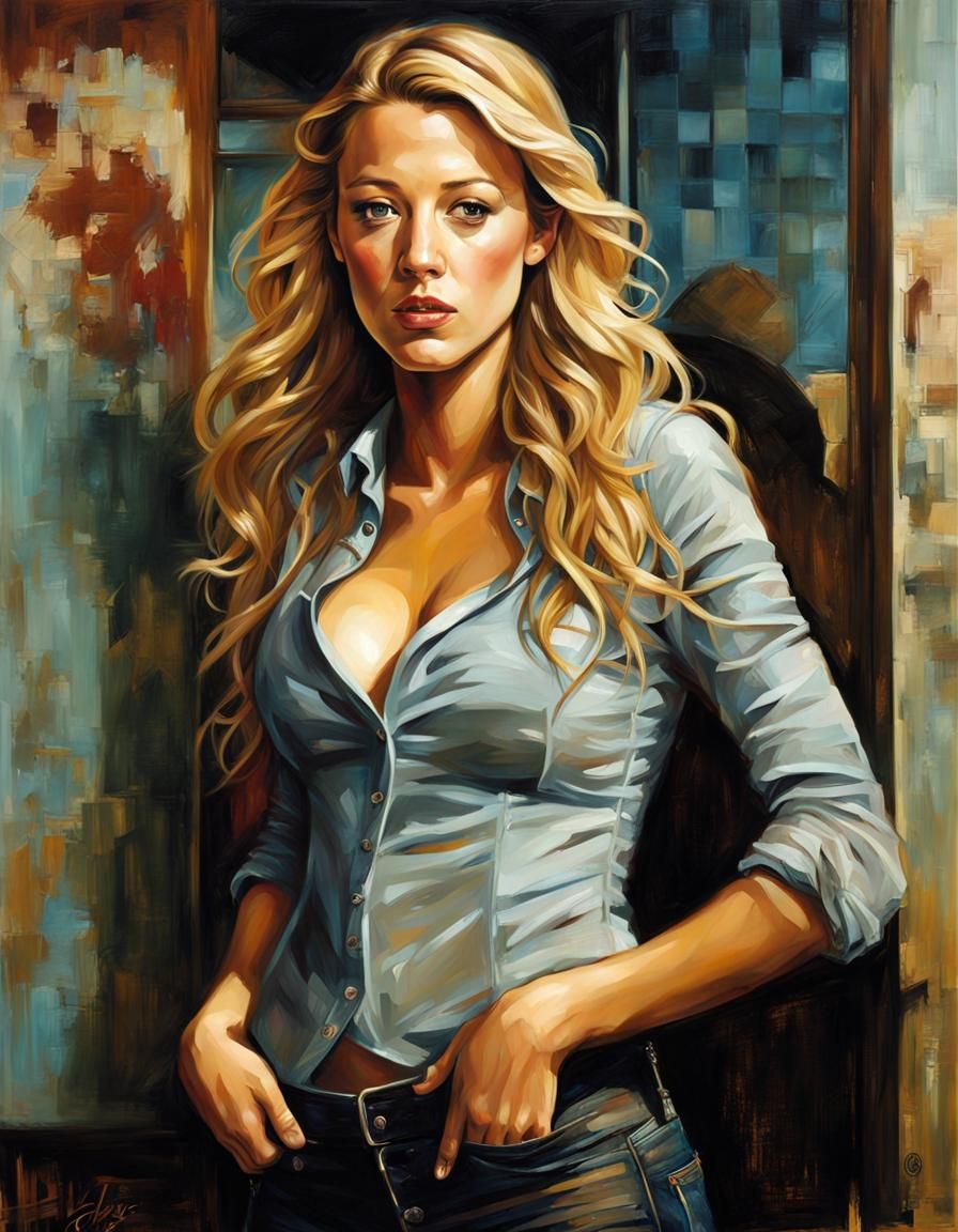 Dramatic Portrait in Comic Book Style