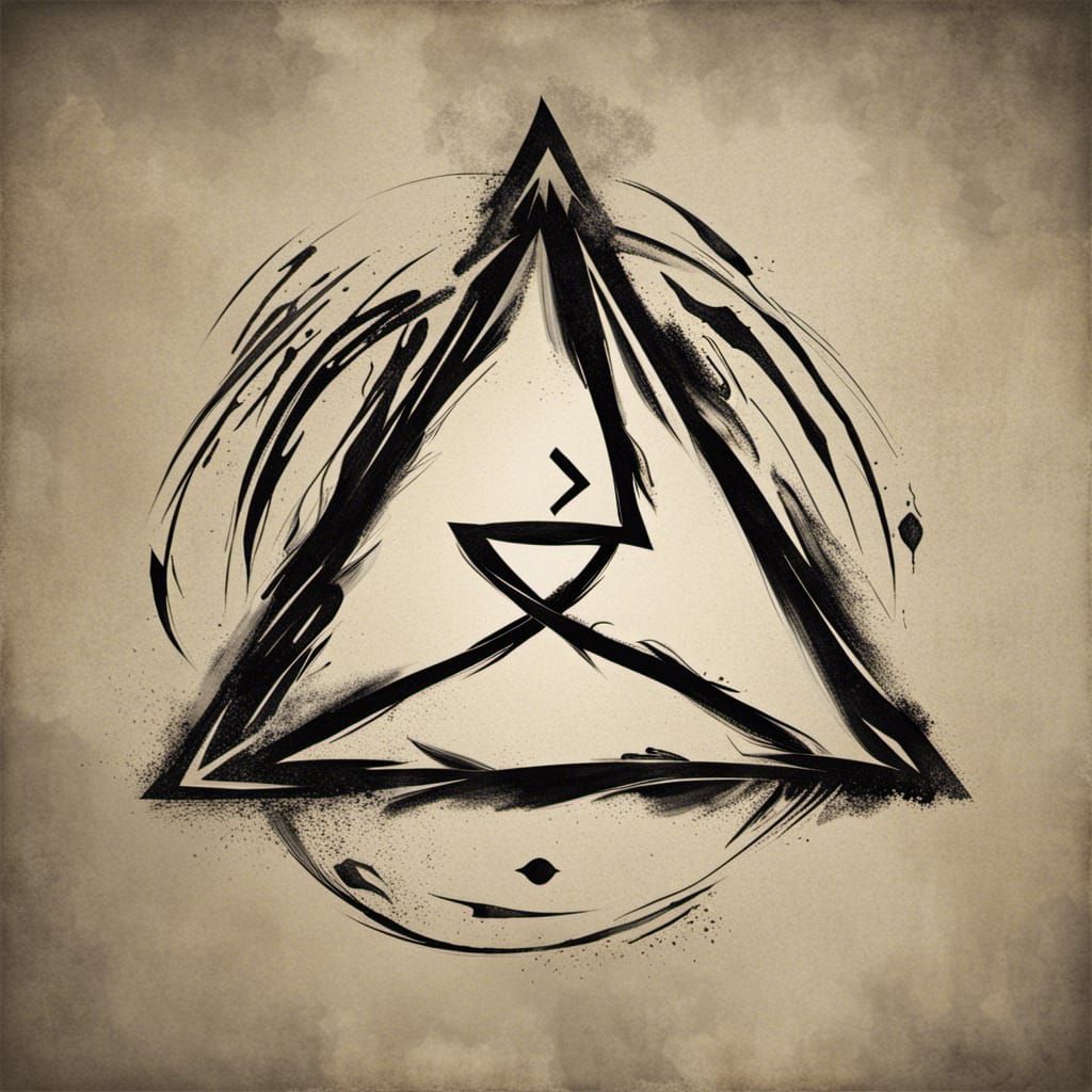 Abstract Rune Symbolizing a Feline Entity