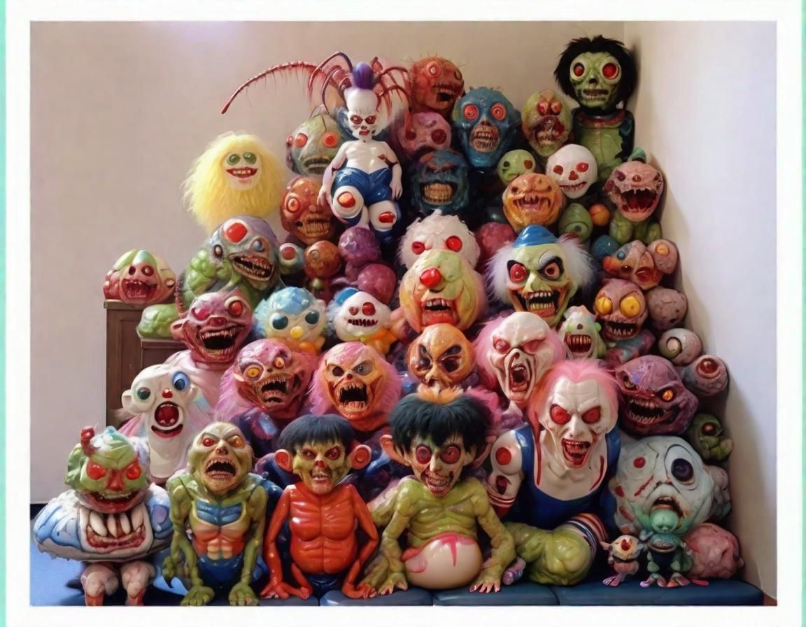 Horrific Mutant Insectoid Clown in Cronenberg Style