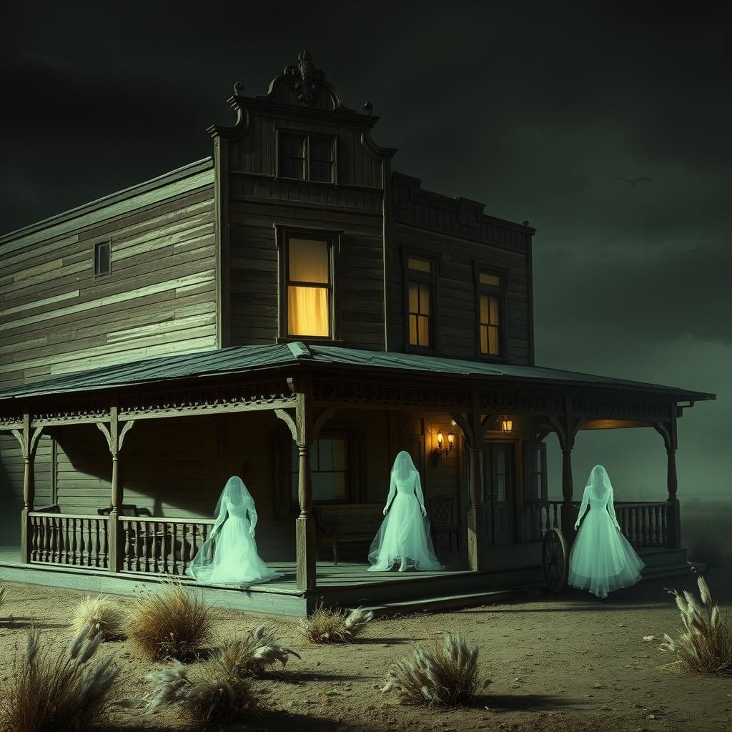 Ghostly Dance Hall Girls Haunt Old West Hotel