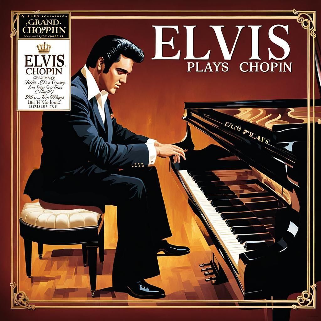 "Elvis plays Chopin" album cover.