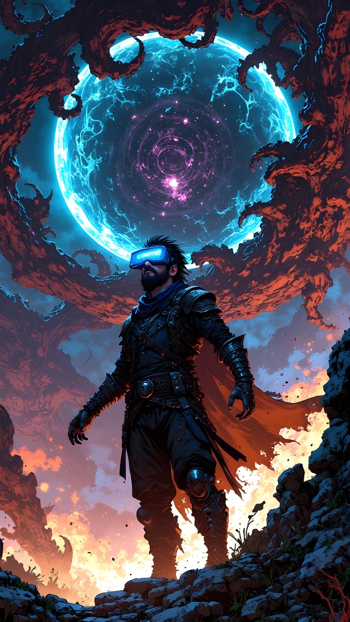 Messi Immersed in Virtual Reality, Digital Art