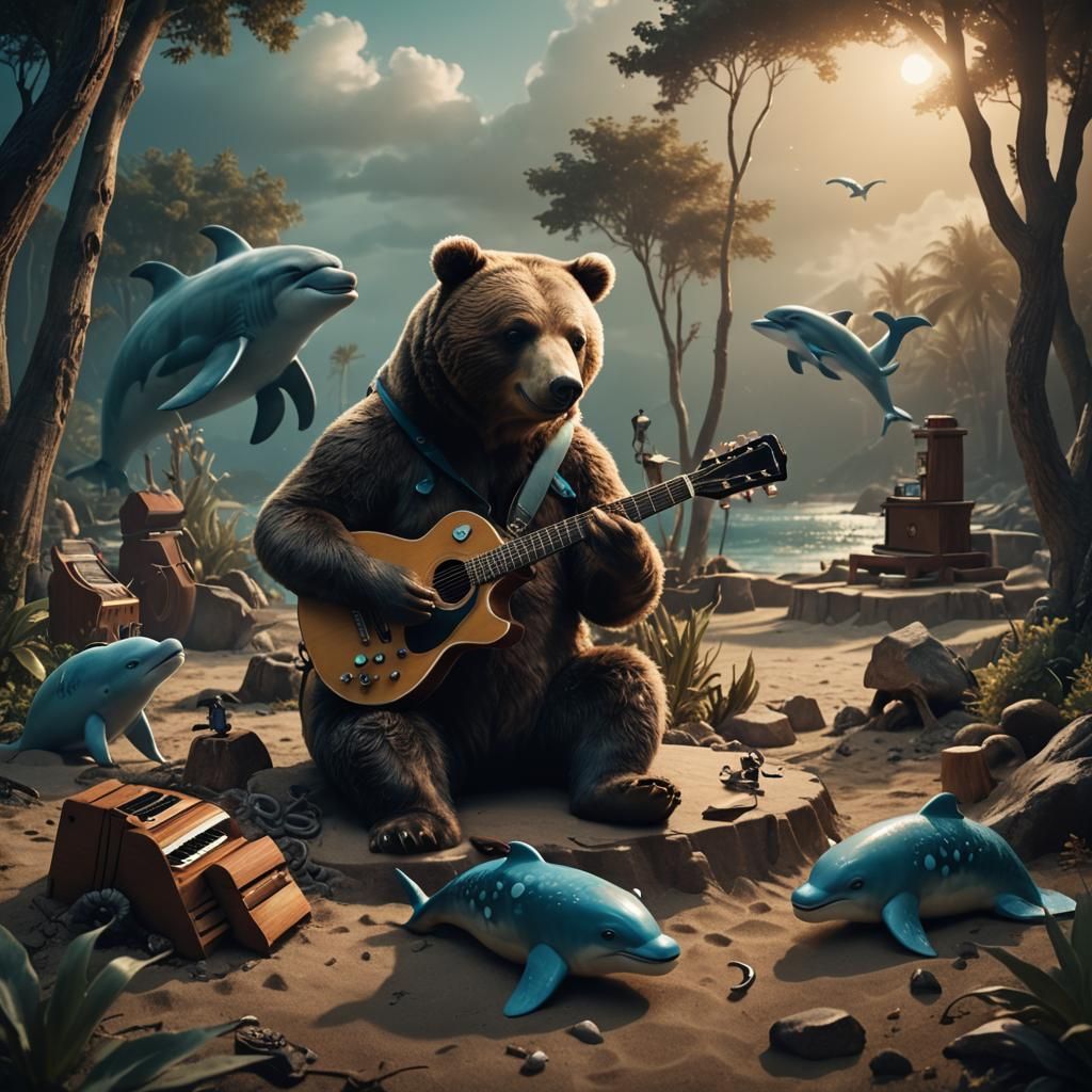 Musical Animals Perform on Land: Cinematic Film Still