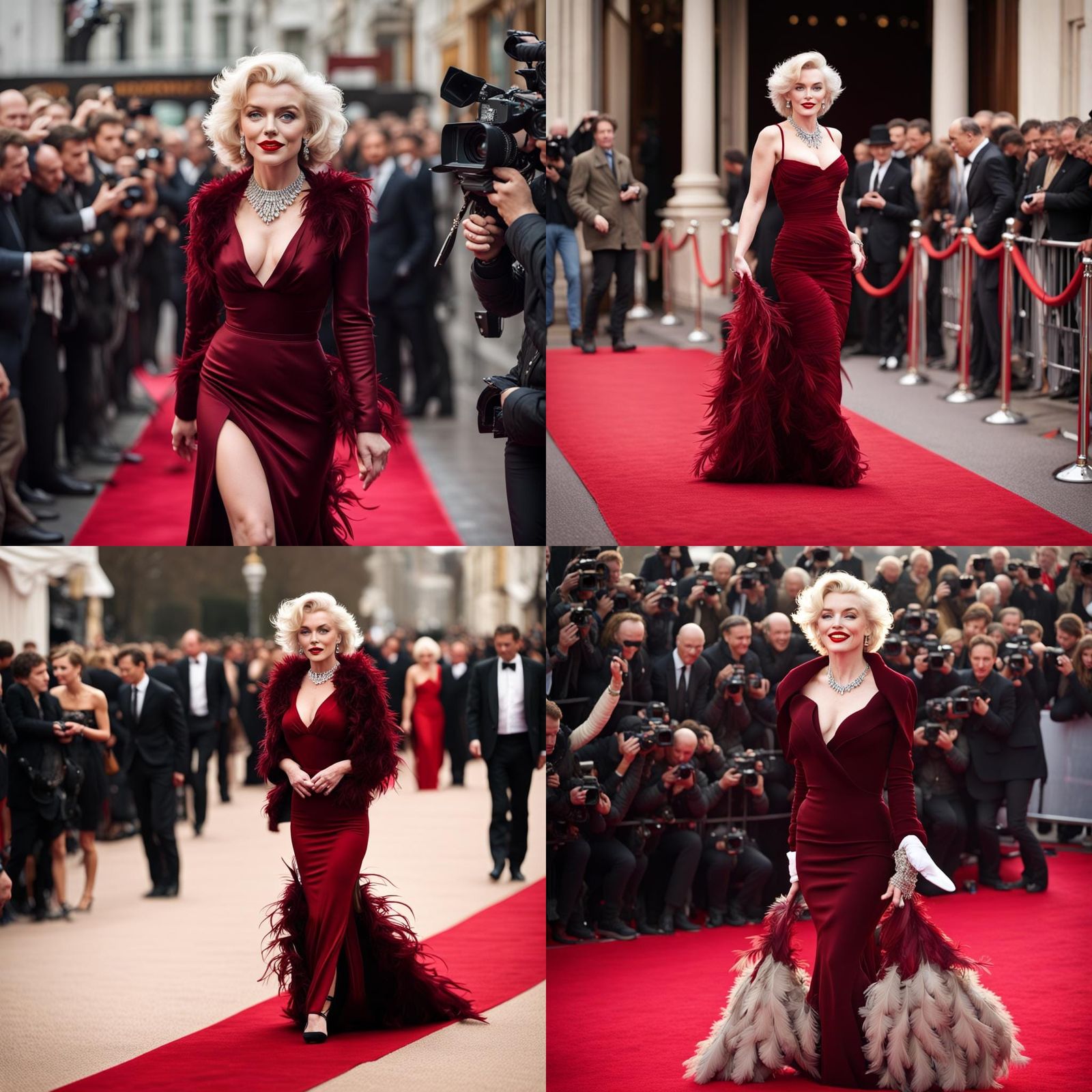 Marilyn Monroe Inspired Woman on Red Carpet