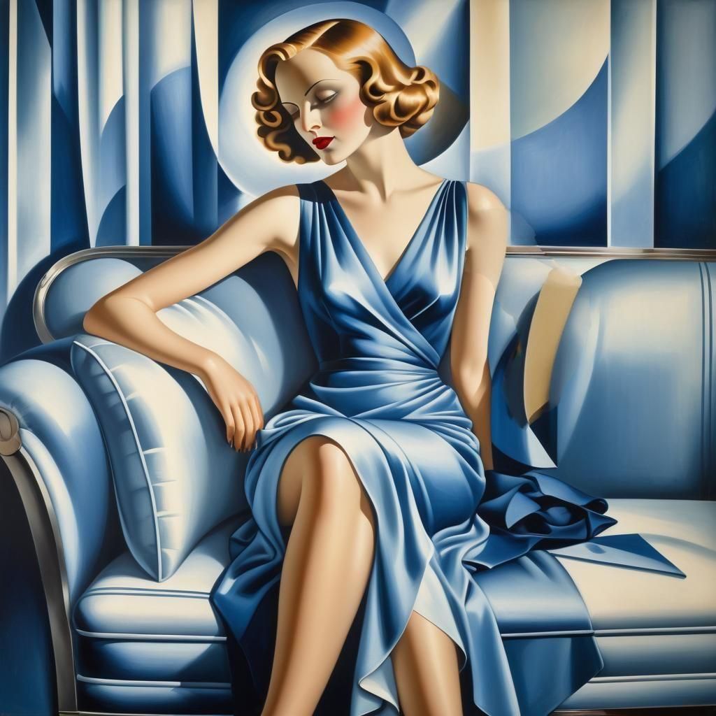 Art deko, 1920s, Tamara de Lempicka style