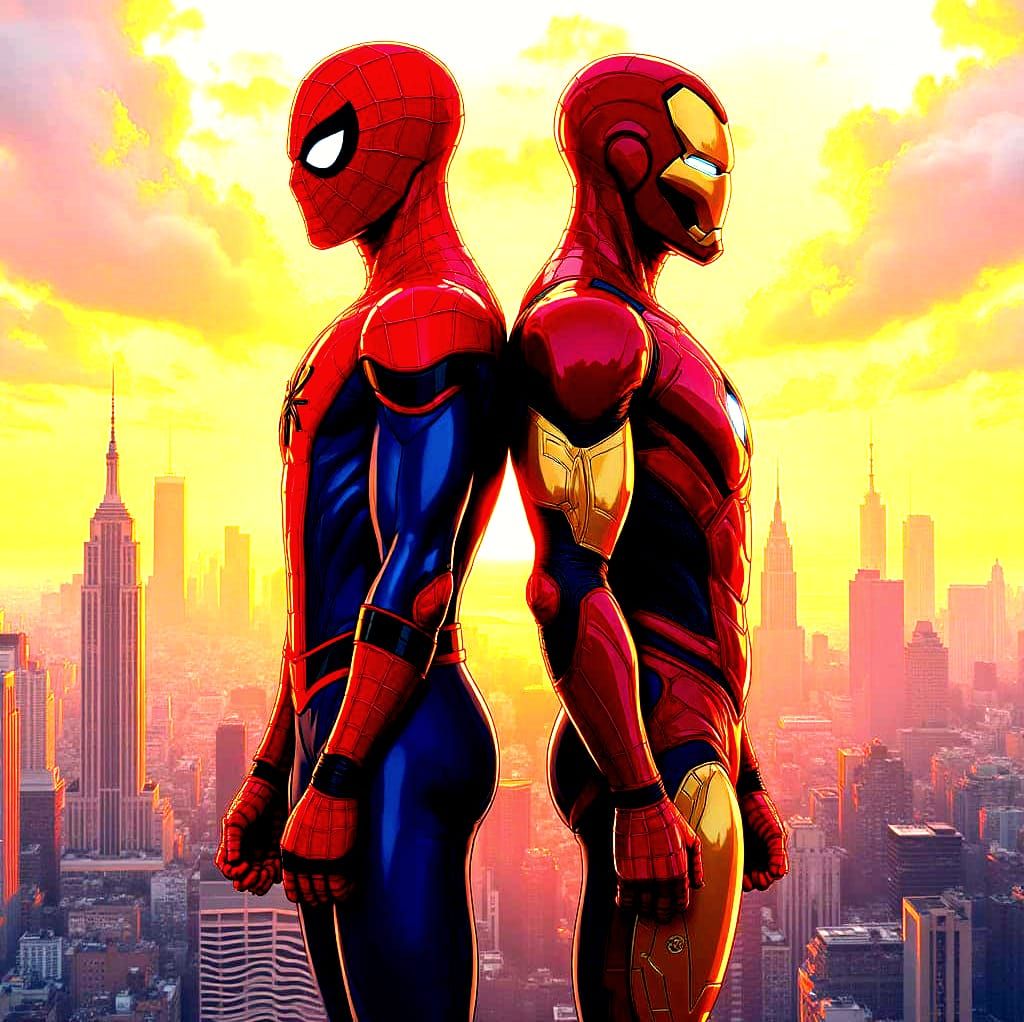 Superheroes Unite: Spider Man and Iron Man