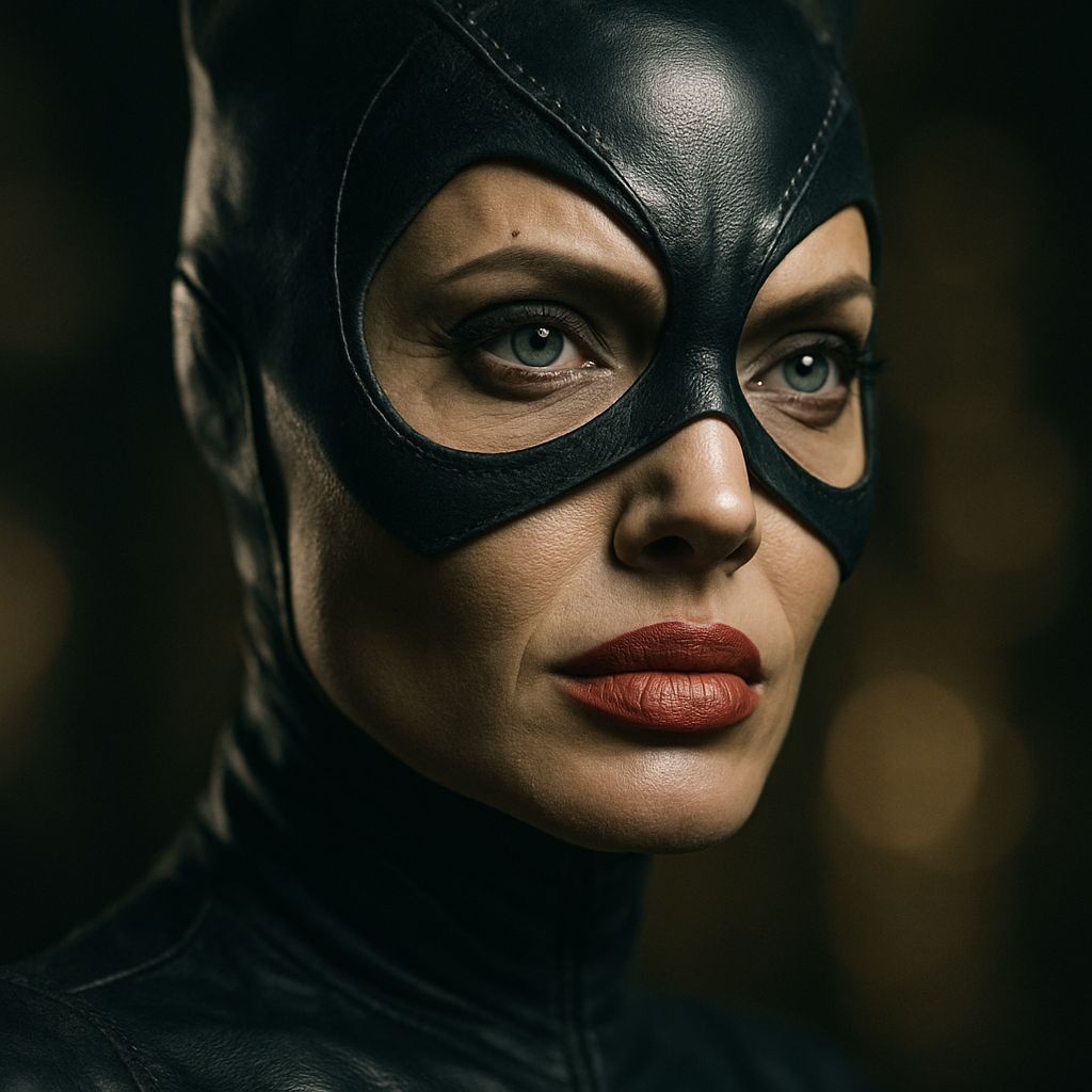 Angelina Jolie as Catwoman: Hyper-Realistic Color Photo