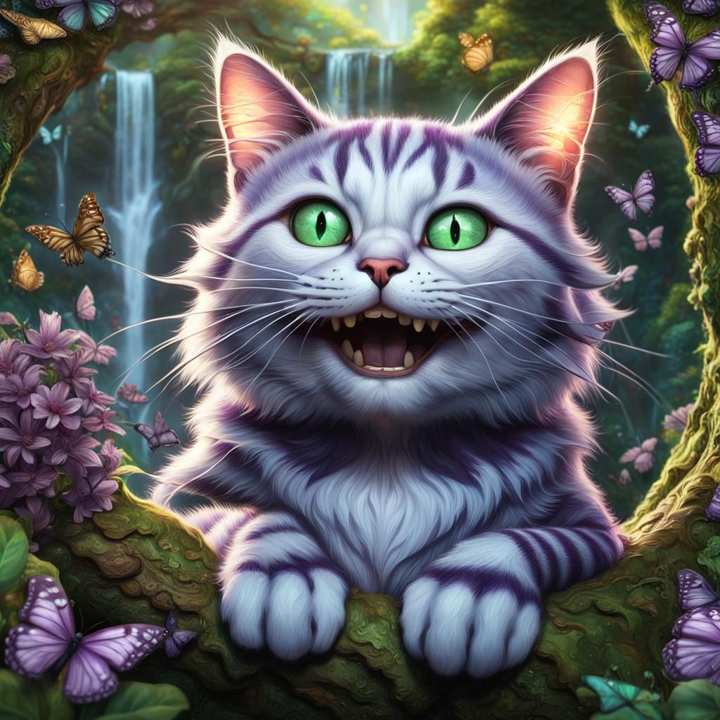 Cheshire Cat in his favourite tree