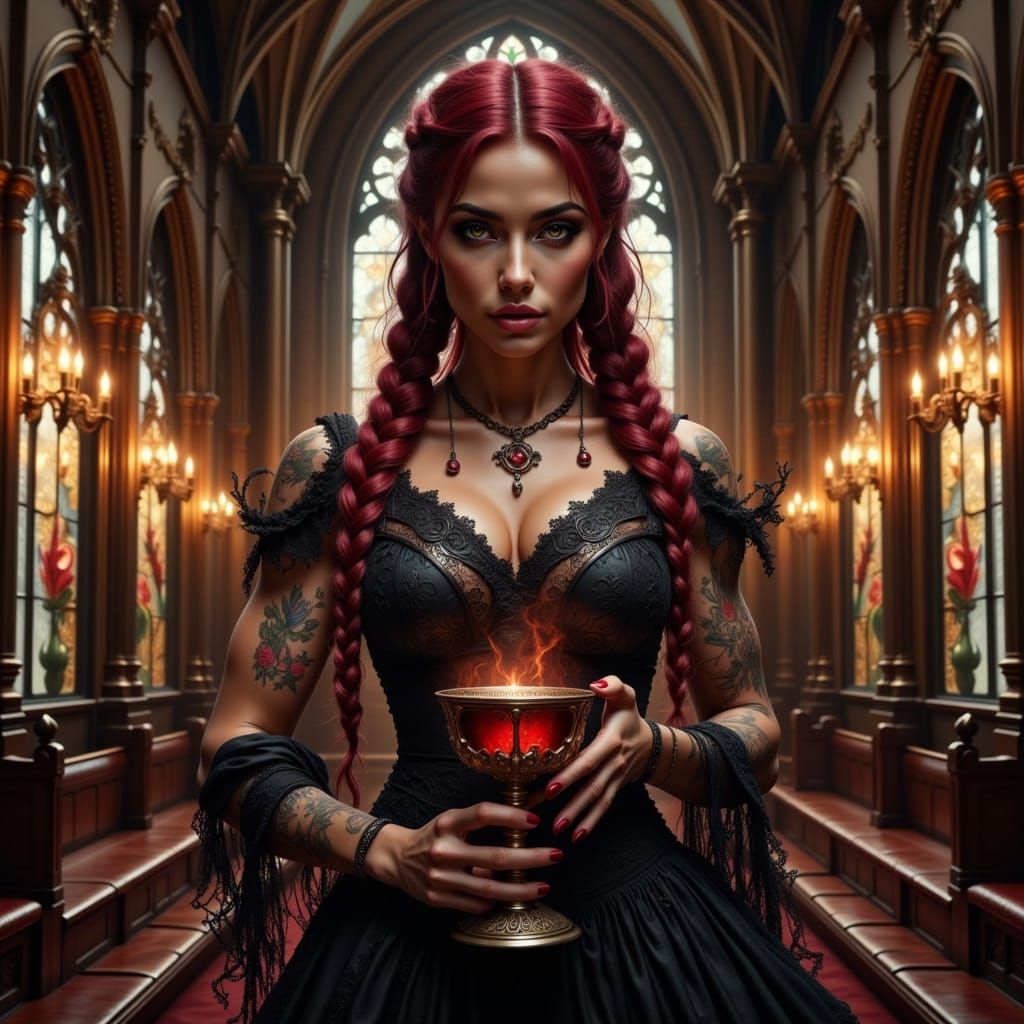 Sorceress with a potion