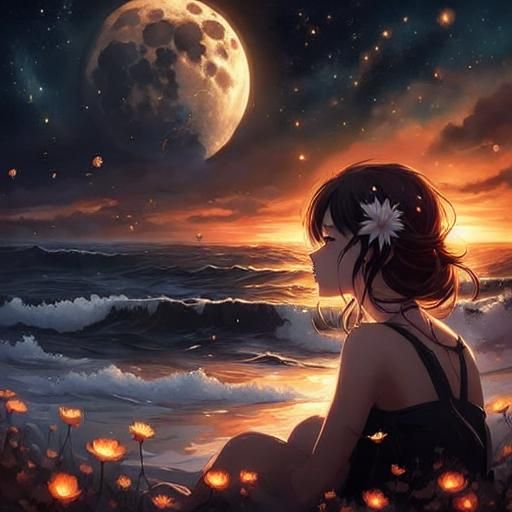 Object Blends into Moon: Surreal Digital Art