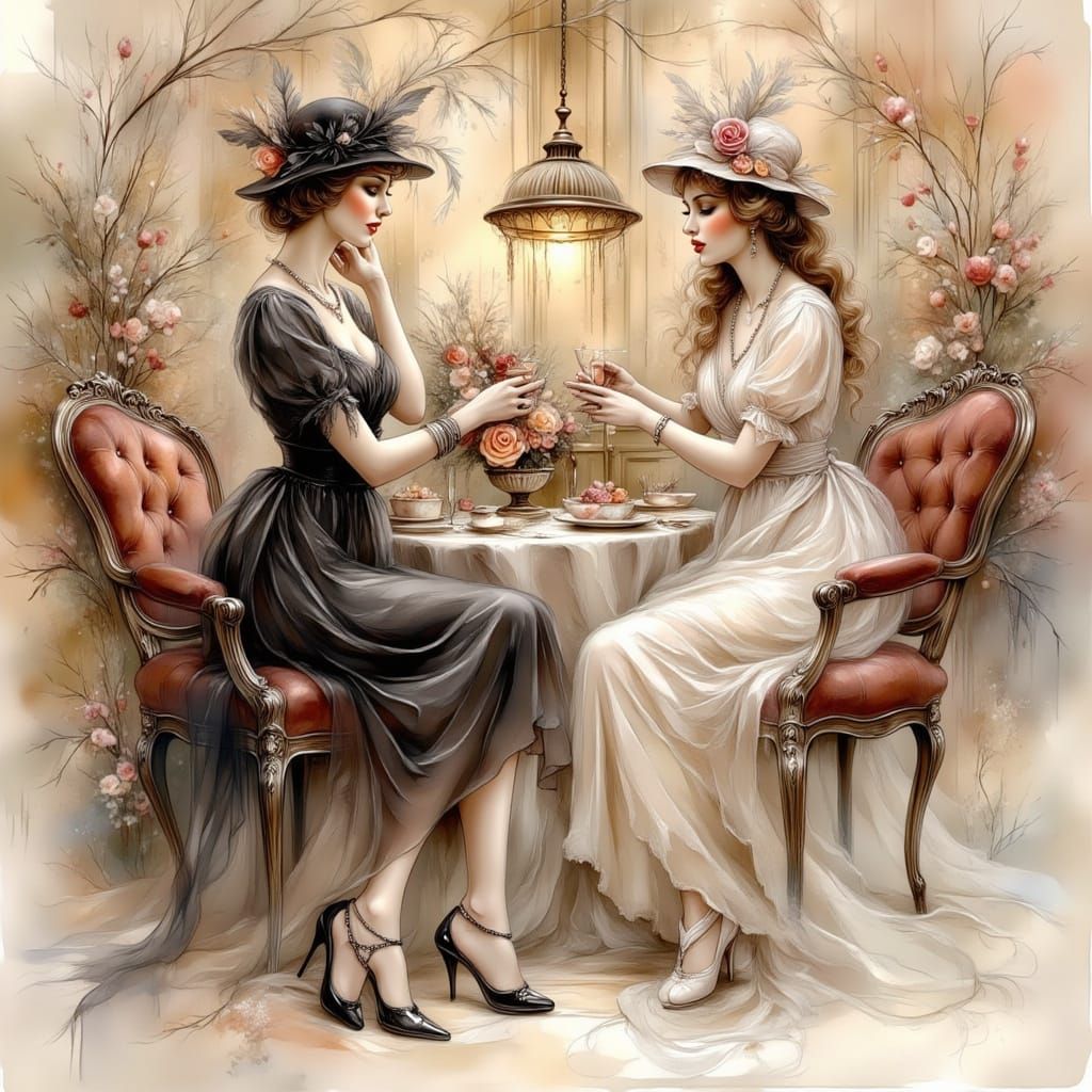 Flapper Girls in 1920s Style