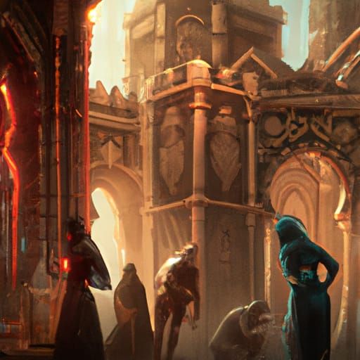 Harem Scene in Art Nouveau Style