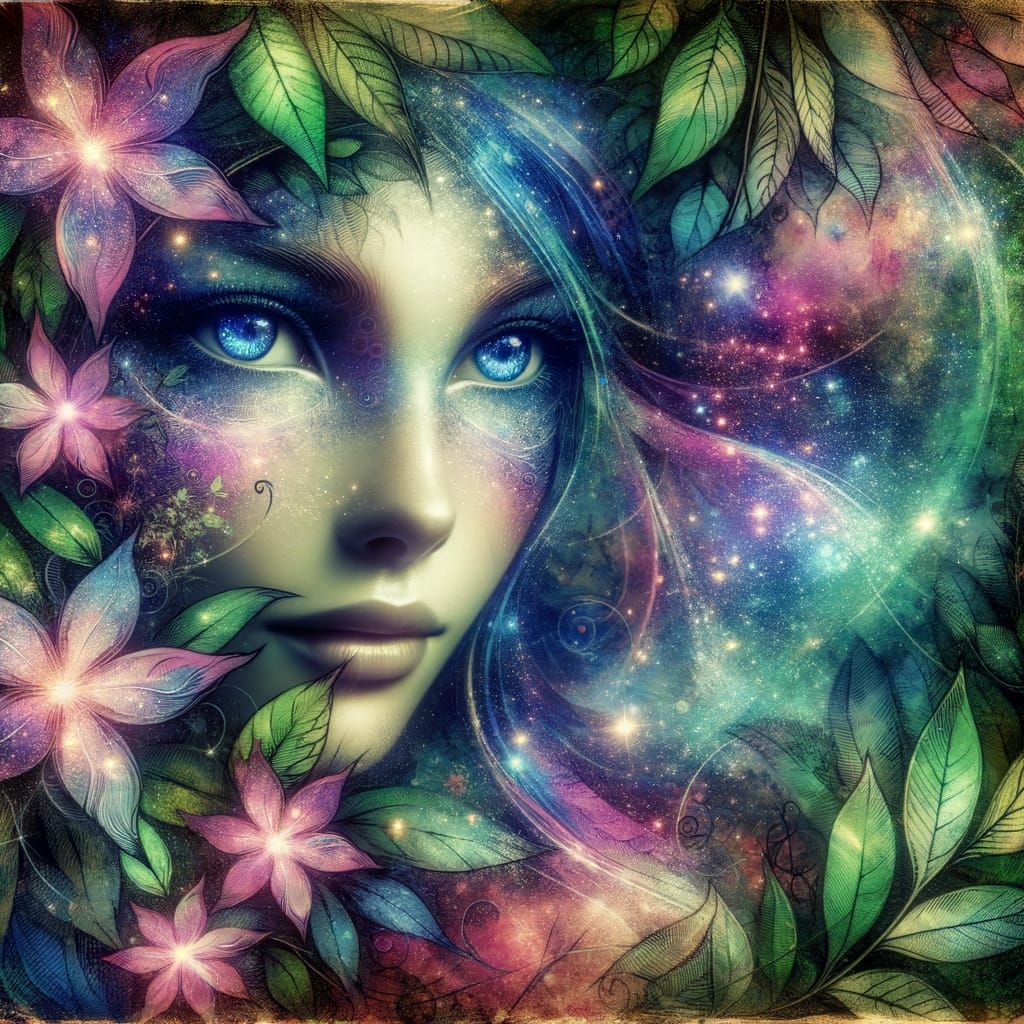 Ethereal Stargazer Fairy in Magical Forest