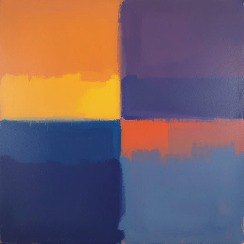 Abstract Color Field Painting Evoking Deep Emotion