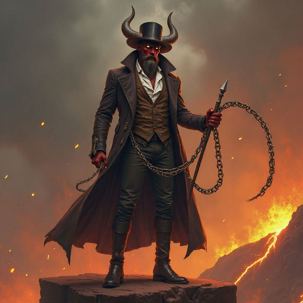 Half-Demon Hunter in Victorian Style