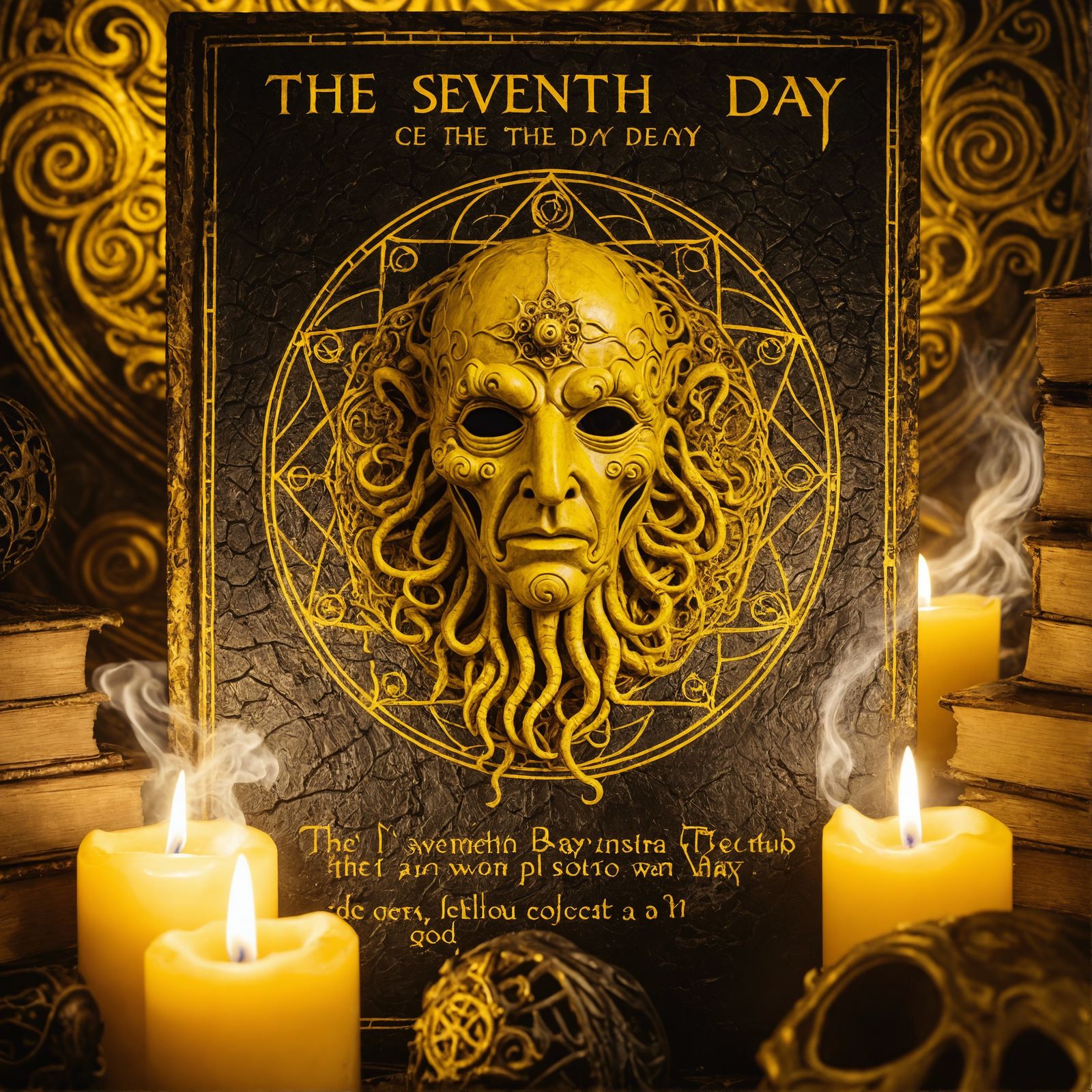 Lovecraftian Yellow Deity Resting on Seventh Day