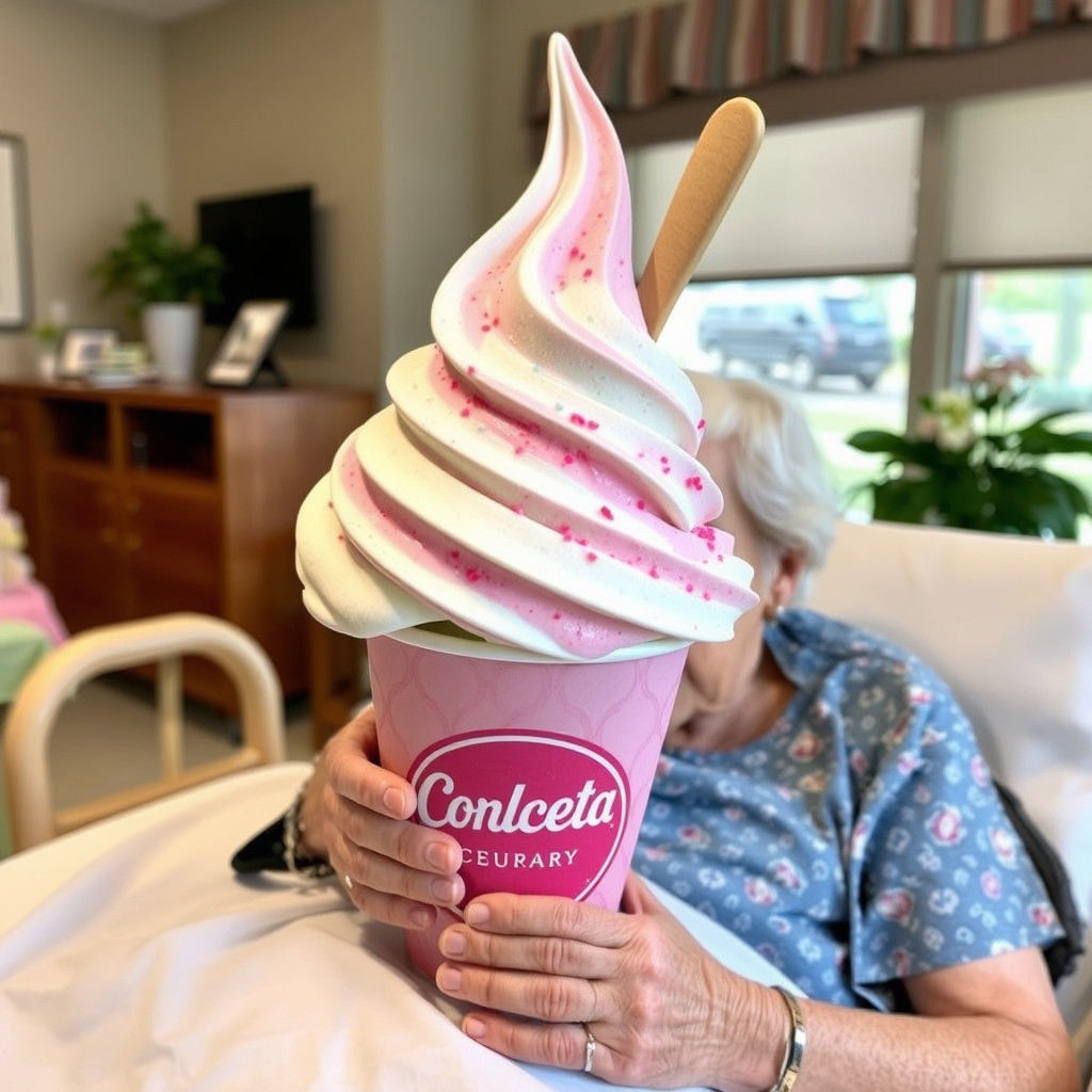 Warm Smiles at a Nursing Home in Vintage Color