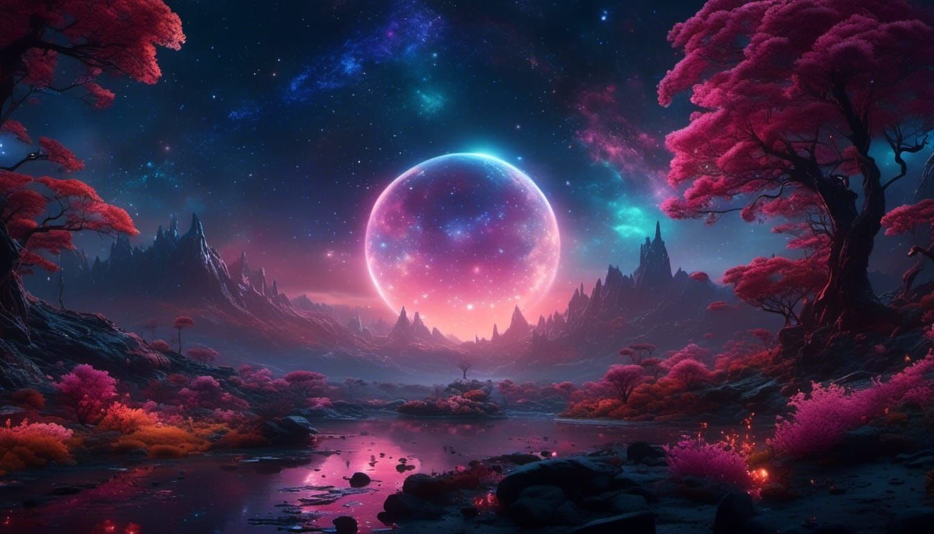 Black Hole in Dark Fantasy Style