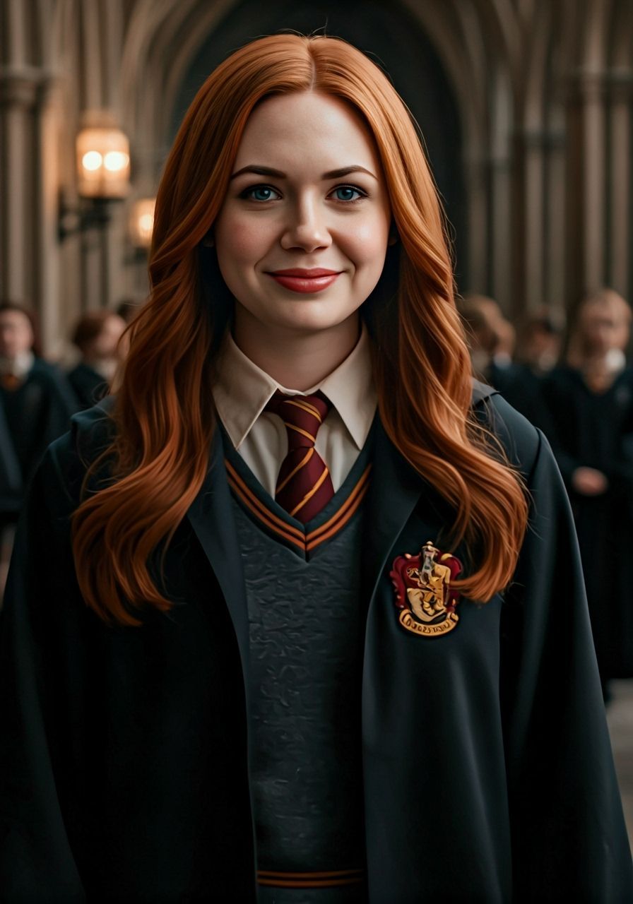 Karen Gillan as Young Lily Evans at Hogwarts