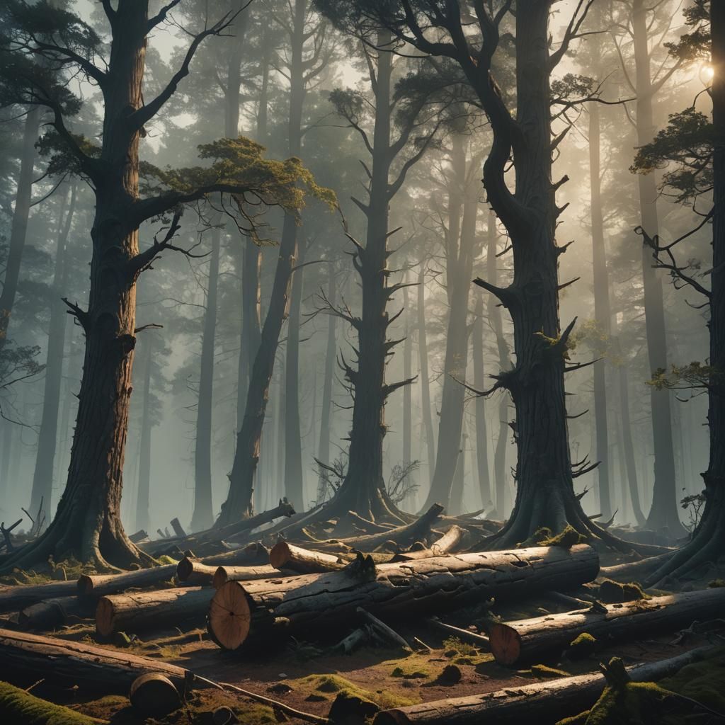 Mystical Forest Smoke Transforms to Logs