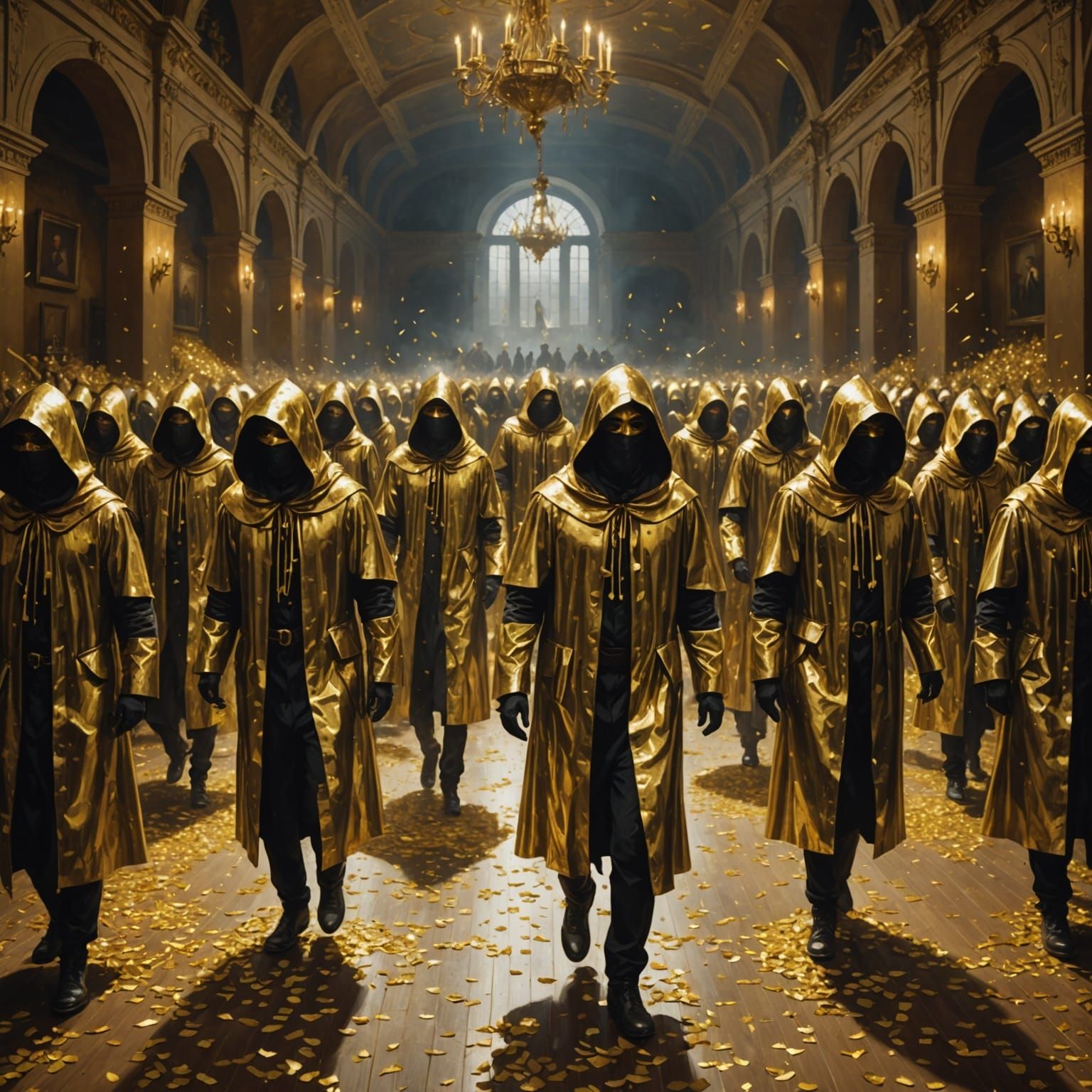 Hooded Figures Waltz in Eerie Ceremonial Dance