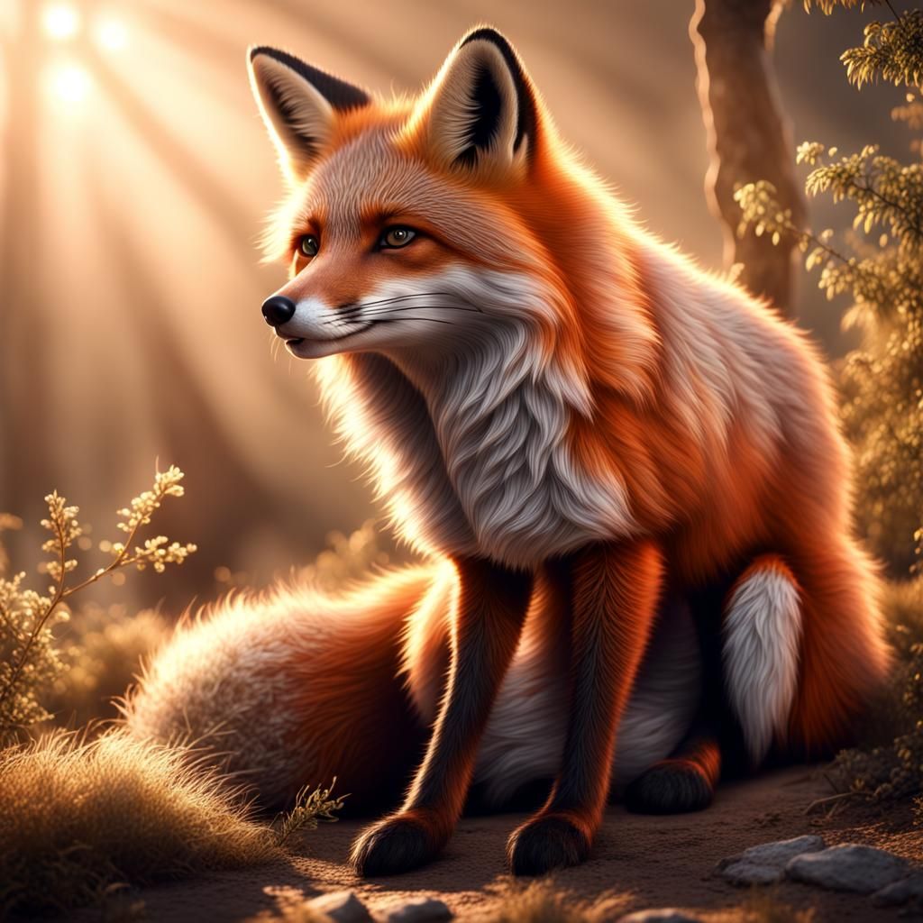 Epic Fox in Realistic 3D Render