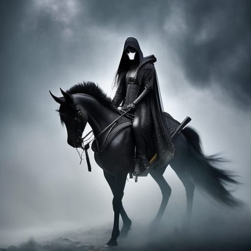 Epic Grim Reaper on a Magical Horse