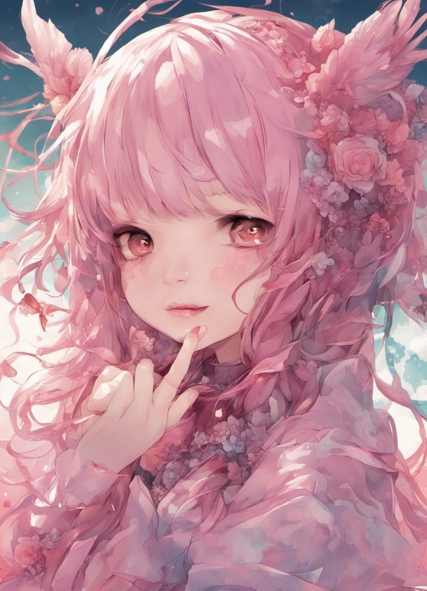 Carnival Girl with Crystal Ball in Kawaii Style