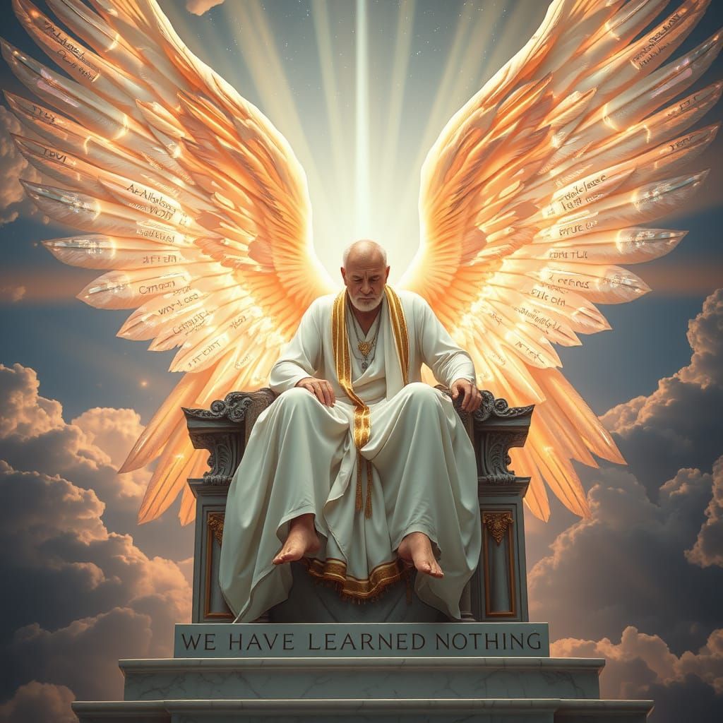 Archangel on Throne of Light in Divine Surrealism