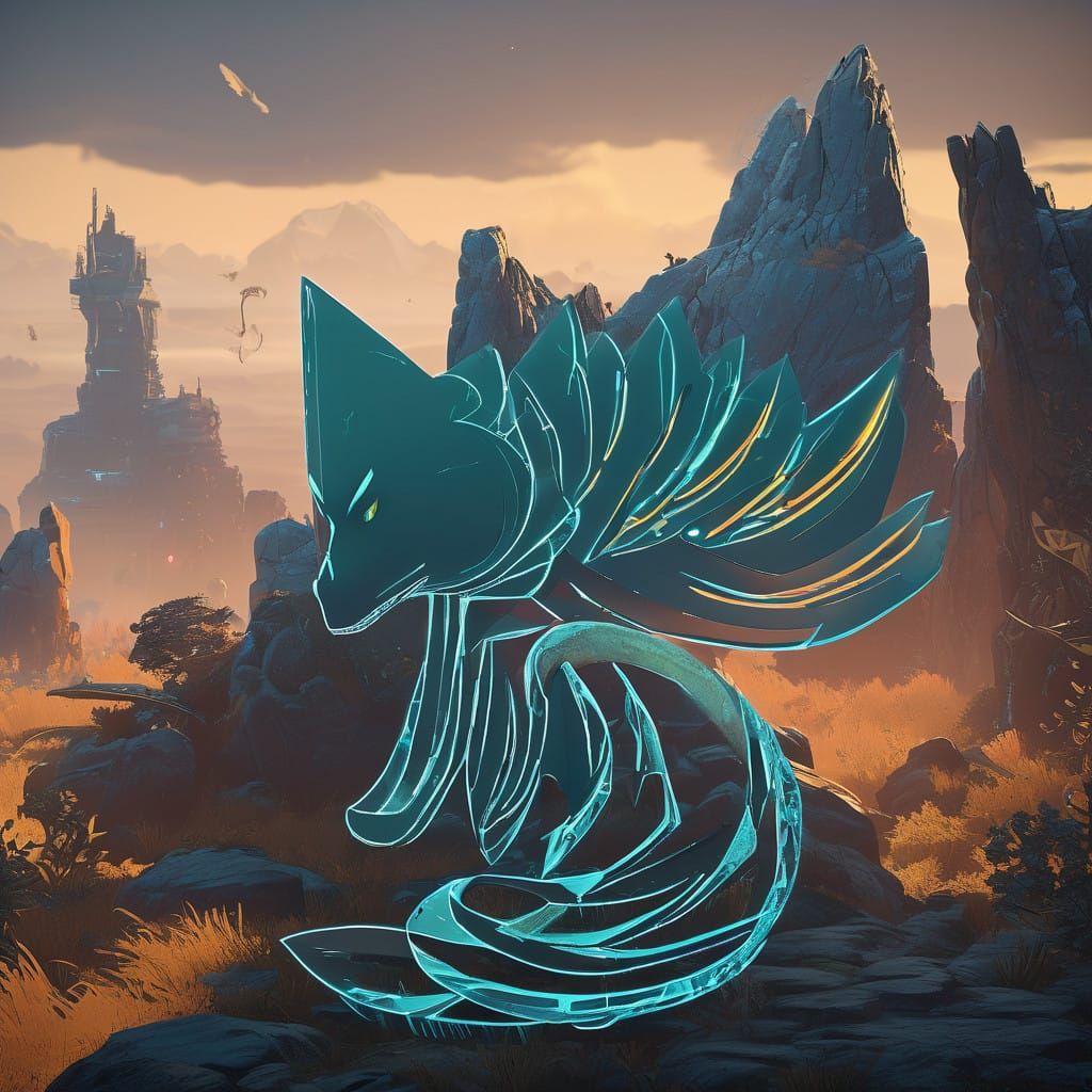 Majestic Dream Creatures in Enchanted Landscape