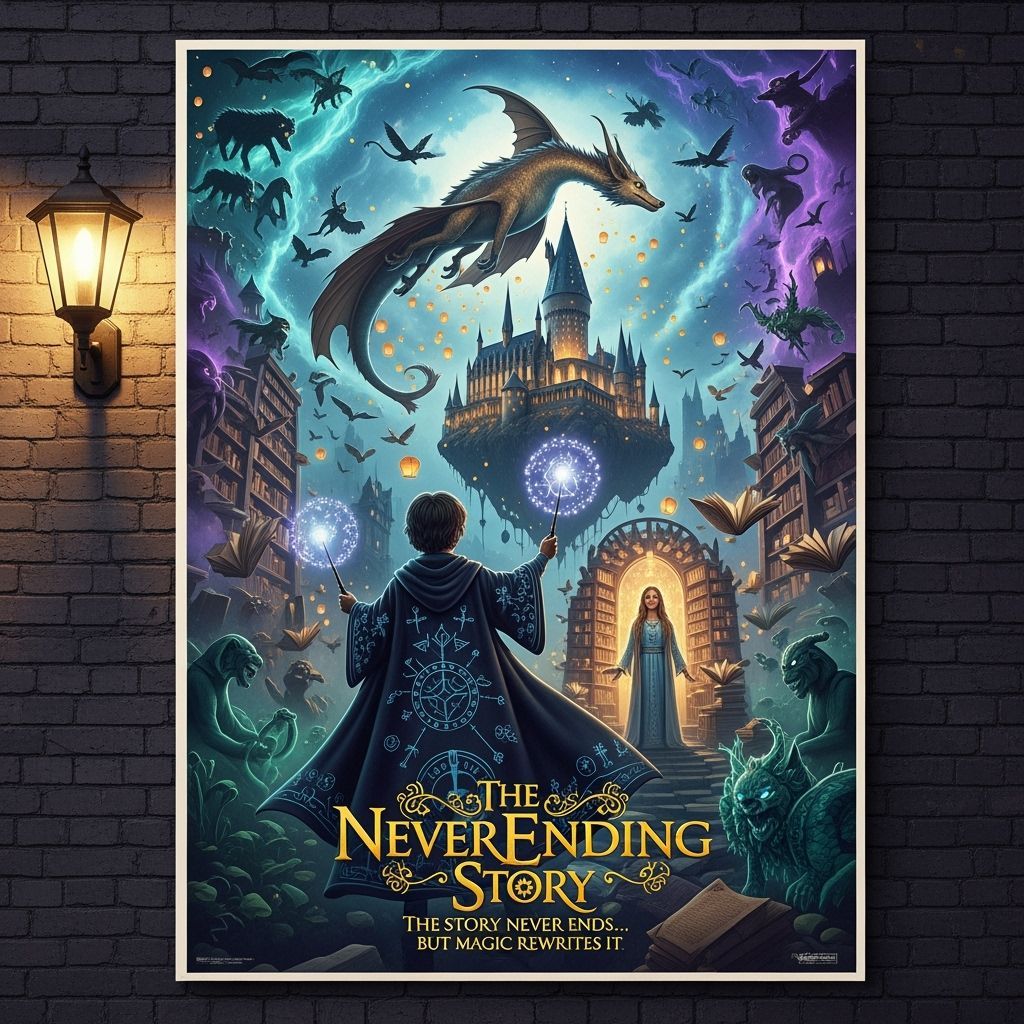 NeverEnding Story Meets Harry Potter: Magical Movie Poster
