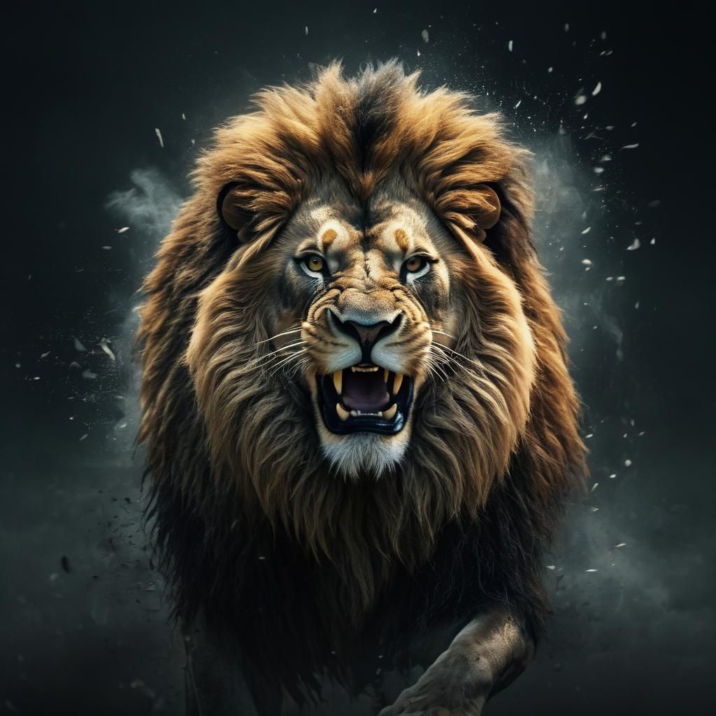 Merlion Lion Hybrid Digital Art