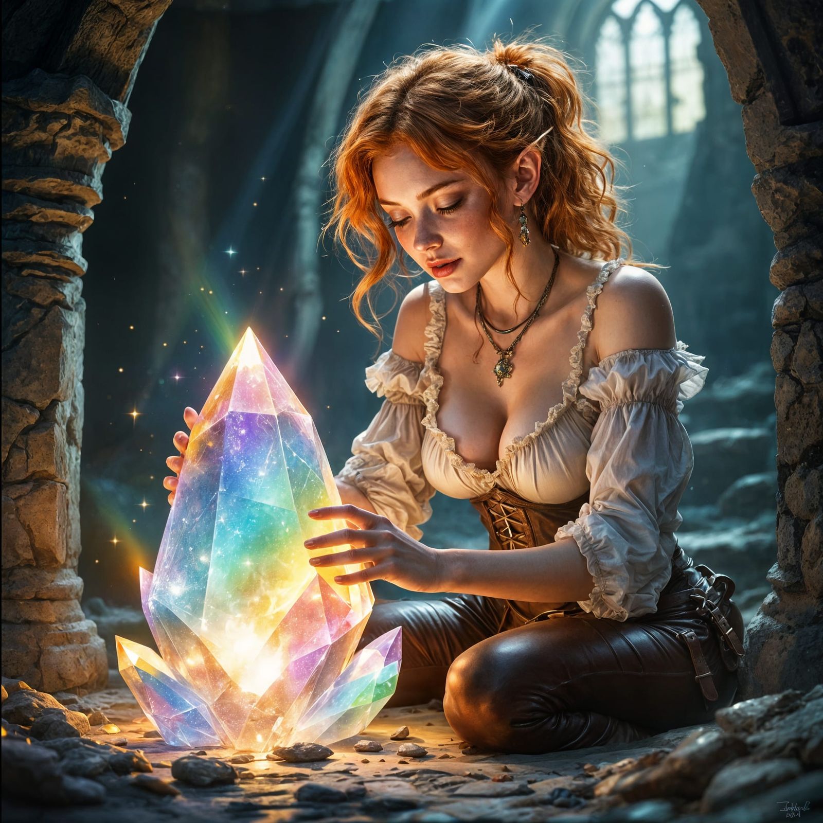 Ginger Thief and Rainbow Prism in Fantasy Tower