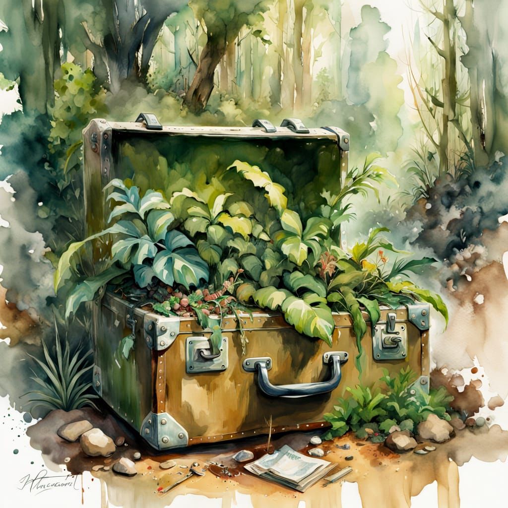 Surreal Desert Oasis: Rainforest in a Suitcase