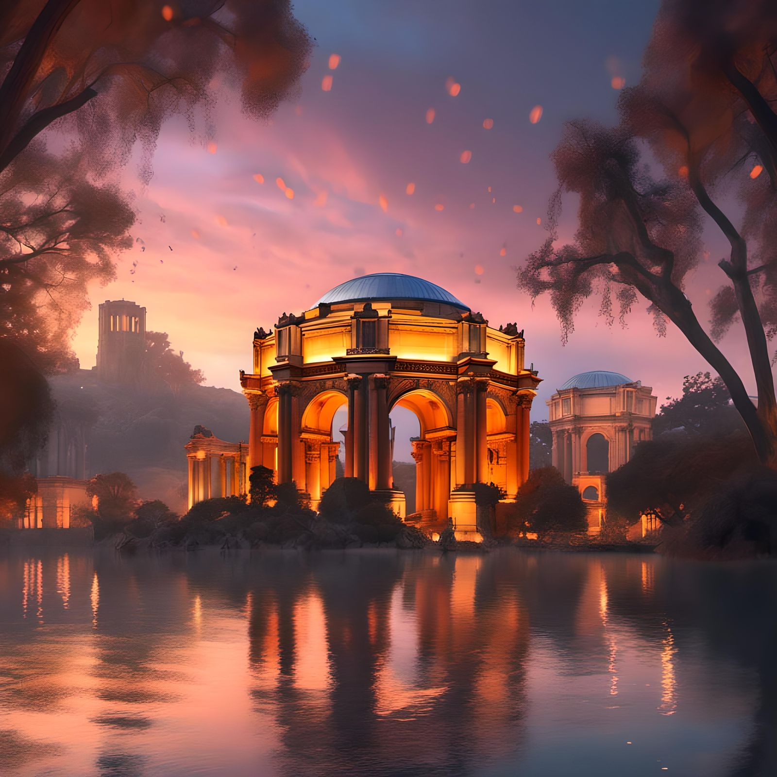Palace of Fine Arts in Hyperreal Style
