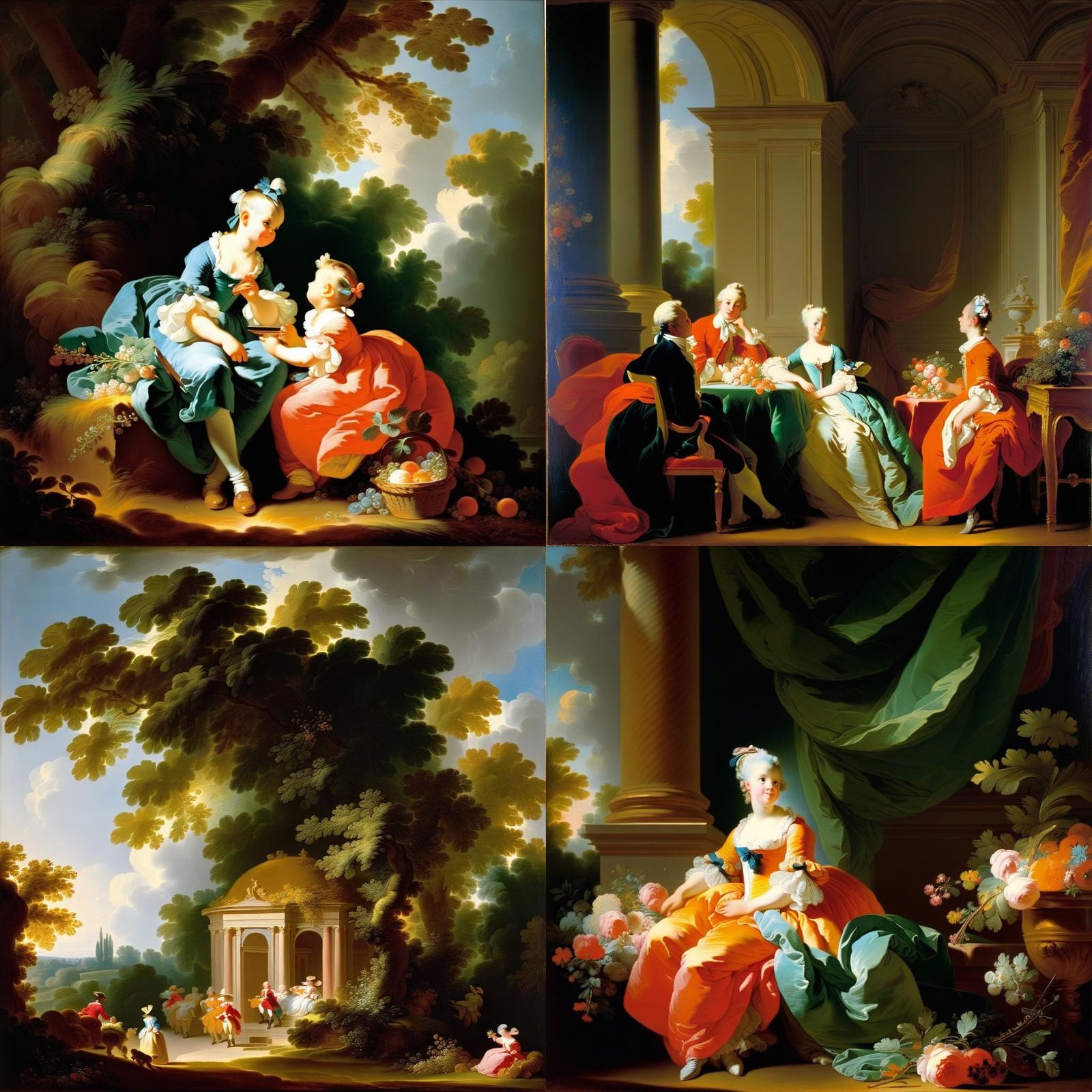 Rococo Scene in the Style of Fragonard