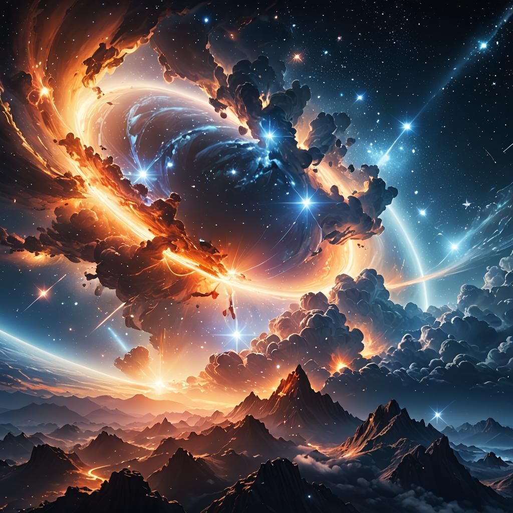 Sparkling Starry Sky 8K Resolution Concept Art