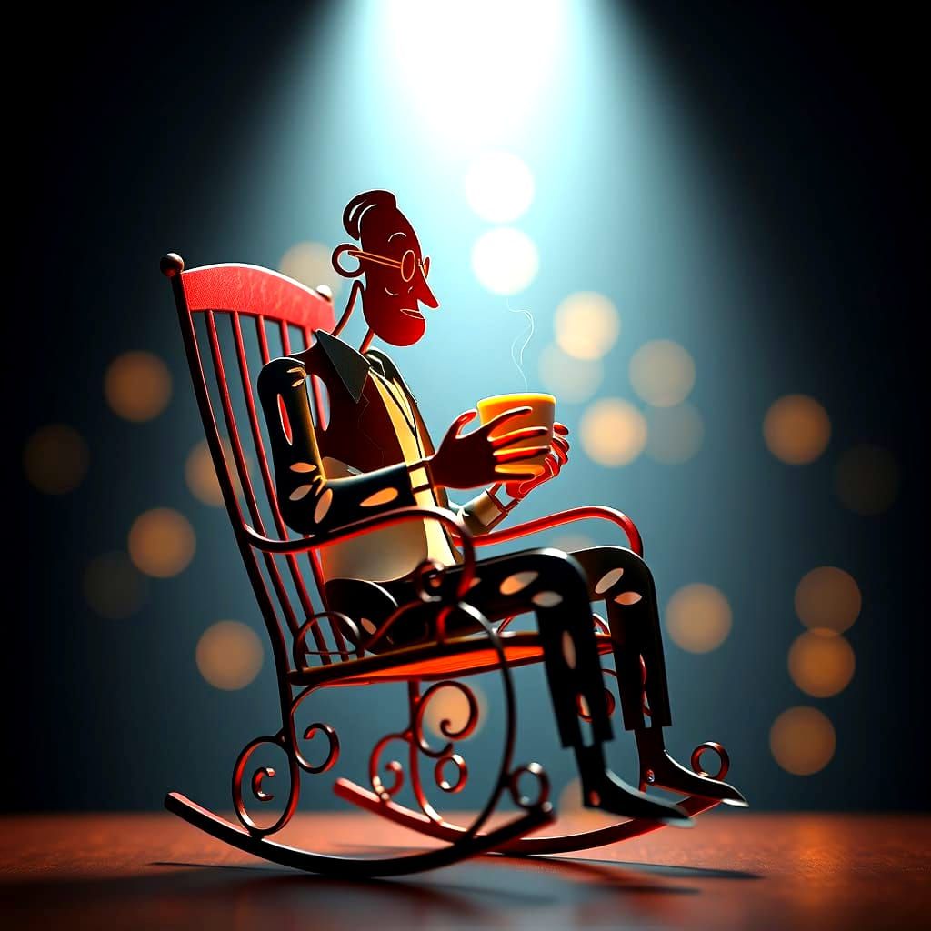 Relaxing in a rocking chair