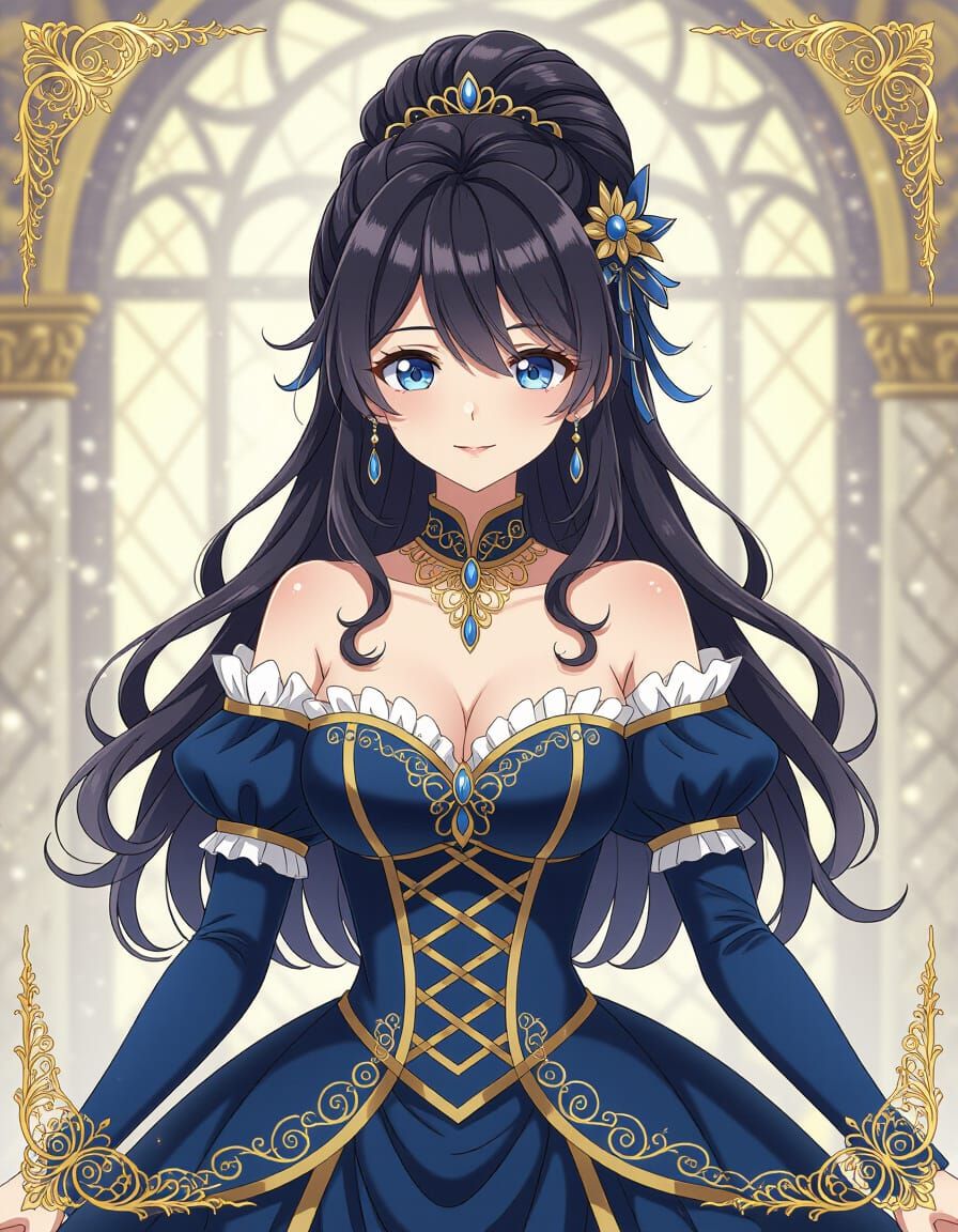 Anime Fantasy Woman in Victorian Style