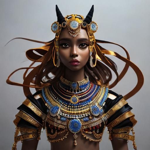 Surreal Catalan Courtesan: Glamorous CGI Portrait