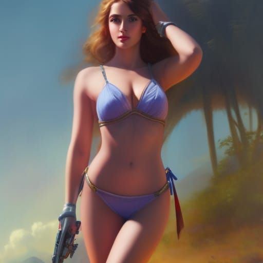 Fighter Pilot as Colorful Gouache Pastel Art