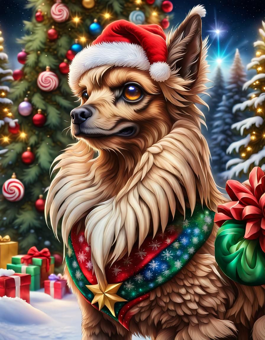 Majestic Christmas Griffin Radiates Joy