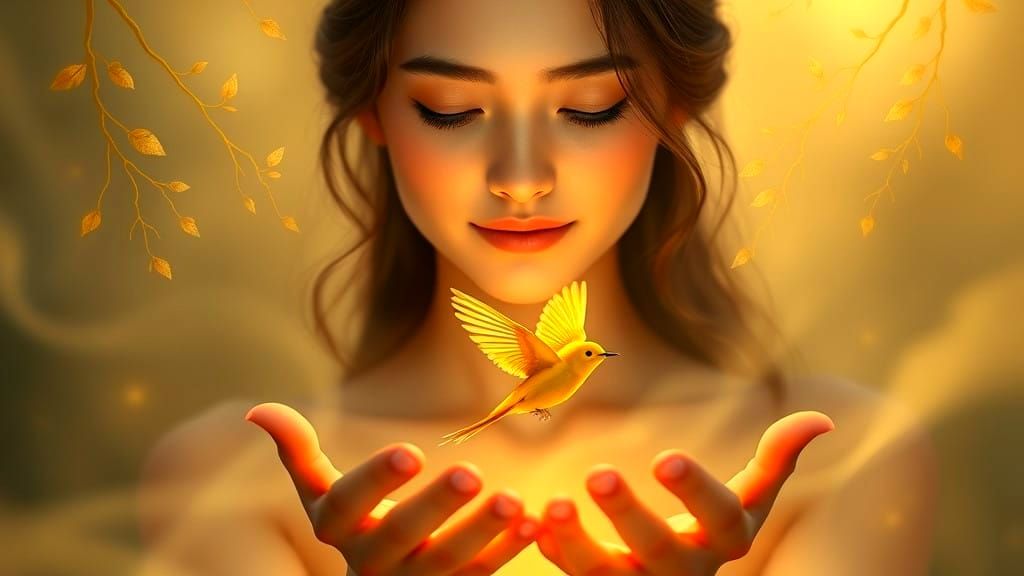 Serene Goddess in Ethereal Glow